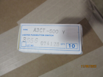 (10) Omron A3CT-500Y Yellow Lens 12MM for Lighted Pushbuttons New!!! in Box