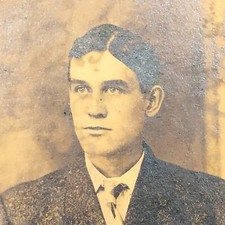 New York Antique Victorian Real Photograph Harry Lockerby Handsome Young Man
