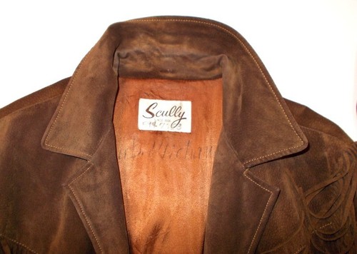 Vintage SCULLY Brown Suede Leather Fringe Jacket Coat Western Unisex 1970s - Picture 8 of 21