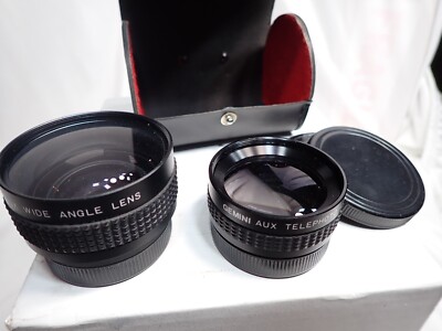 Vintage Gemini Aux Telephoto Lens & Aux Wide Angle Lens Great shape 48mm screw