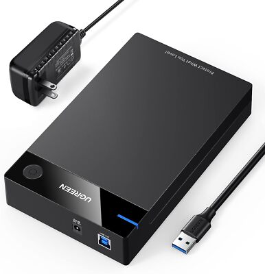 Caja Externa Para Disco Duro 3.5 2.5 Sata Usb 3.0 Con Adaptador De 12V