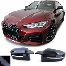 F�r BMW 4er G22 G23 G26 ab 2020- Schwarz Glanz Spiegel Kappen KOMPLETTE GEH�USE