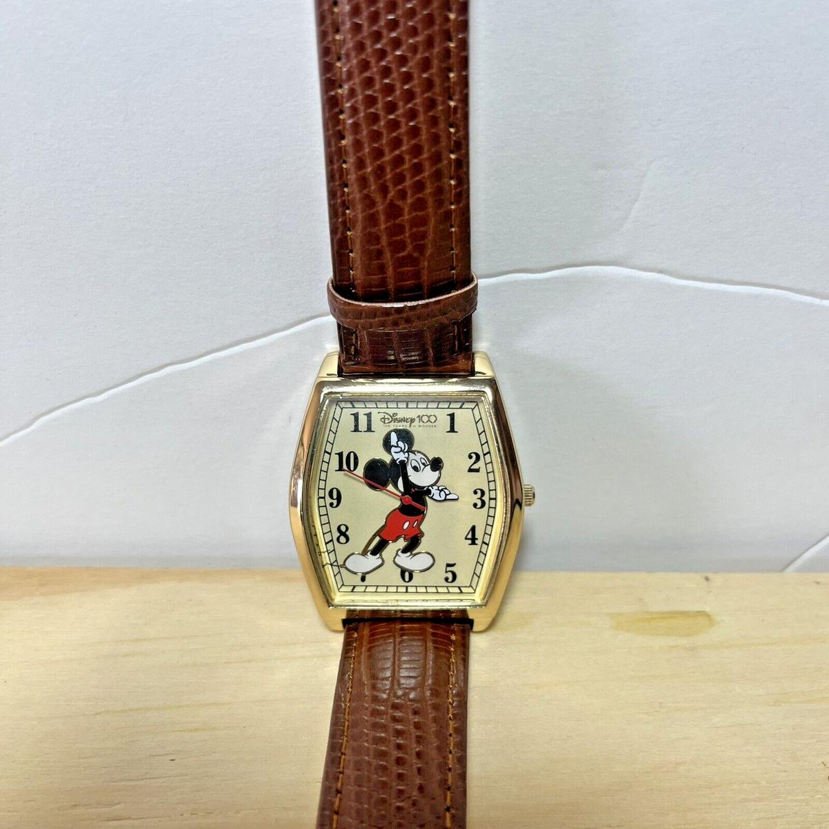 Disney Gold-Tone Mickey Mouse Watch with Brown Strap Citizen Disney Eco Mickey Mouse Gold-Tone Stainless Steel  main image 3