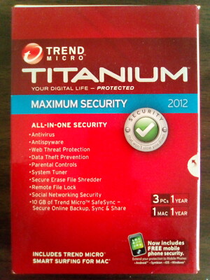 Trend Micro Titanium Maximum Security 2012 (for up to 3 PCs)