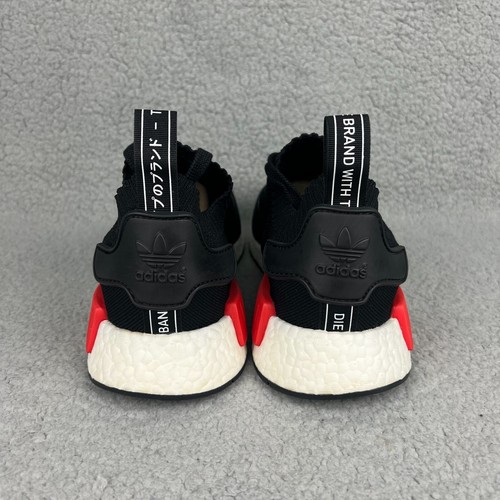 Adidas NMD R1 Mens 8.5 Shoes Black Blue Red OG Boost Primeknit PK 2017 Running ! - Picture 5 of 13