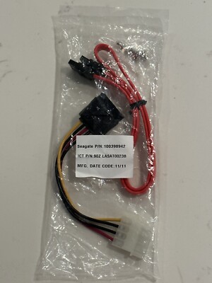 SEAGATE KIT 100398942 90ZLASAT0023B SATA Power Hard Drive Data Cables PC MAC NOS
