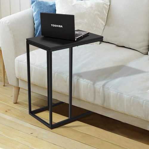 Costway End and Side Tables 19" Bedroom Rectangle Wood Steel Modern Durable - Picture 5 of 10