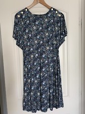 Loft Floral Dress Women’s Size 10 Short Sleeve Multicolor NWT Msrp 69.50