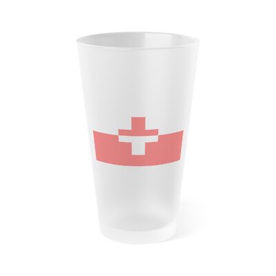 Flag of Naxxar 1993 to 2000 Malta - Frosted Pint Glass 16oz