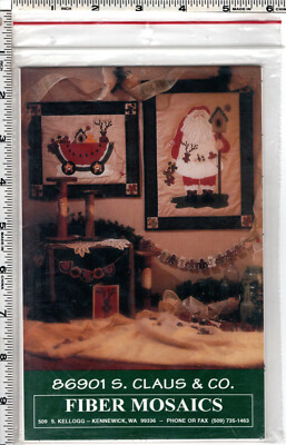 ''S.Claus & Co''  1994 Fiber Mosaics Pattern/Instruction Pack # 86901  NEW/UNCUT