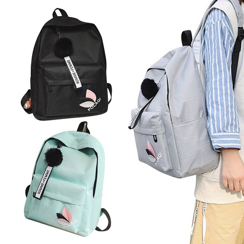 Shoulder Bag Zipper Student Schoolbag Printed Leaves Backpack Rucksack Knapsack