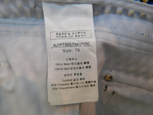Pantaloni da golf Louis Castel nuovi con etichette nero giallo blu bianco US 10 - Foto 9 di 9