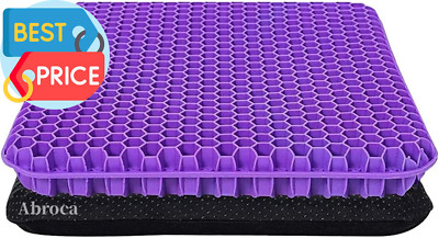 Gel Seat Cushion for Long Sitting, Double Thick Office Desk Home Wheelchair Seat