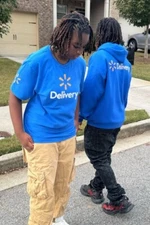 Reflective Tshirt Spark or Flex Delivery Driver for Walmart Blue Black