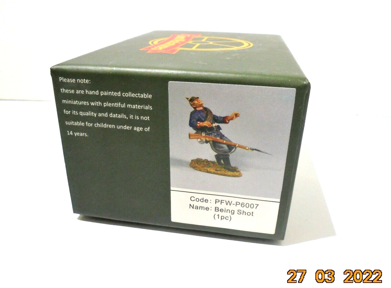 Figurine Prussien PFW P6007 Team Miniatures de la Guerre Franco-Prussienne 1870 en plomb de 60mm