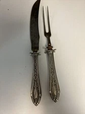 La France by DOMINICK & HAFF 1916 Sterling Handled Carving Fork & Knife RARE!