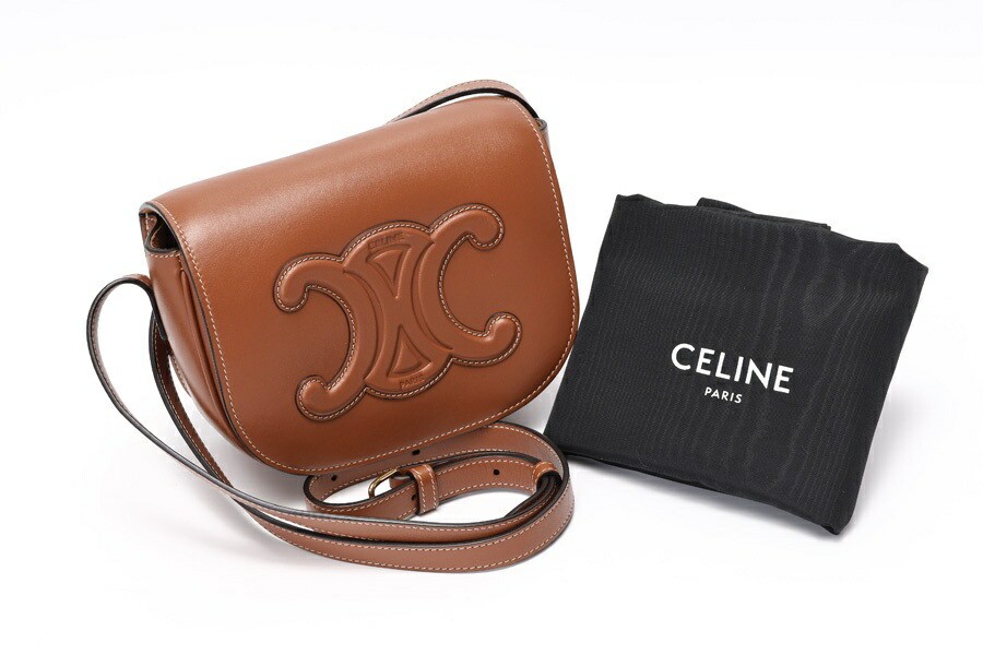 CELINE Folco Cuir Triumph shoulder 198263DU3.04LU calfskin