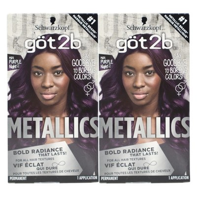 Got2b Metallics Permanent Hair Color, M64 Purple Night ( 2-Pack )