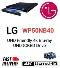 LG WP50NB40 Slim External Blu-ray Disc Drive Flashed UNLOCKED 4k UHD Friendly