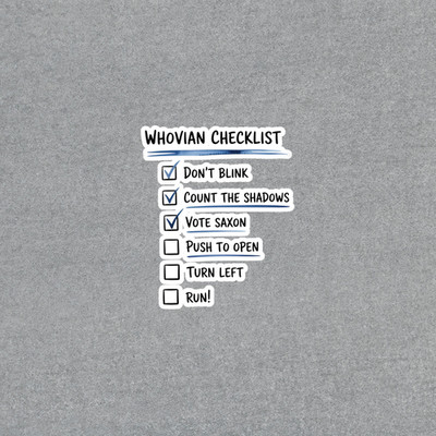 Sci-Fi Fandom Checklist Sticker for Adventurers & Fans #6914