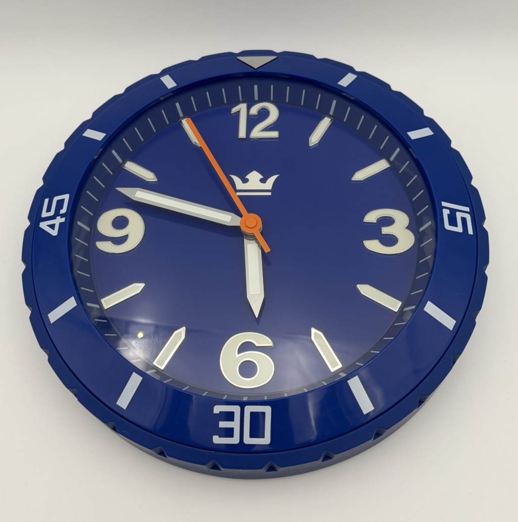 Sempre Quartz Analog Watch Wall Clock Blue Retro 11” German Made 2016