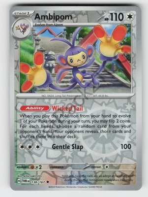 Ambipom 138/167 Twilight Masquerade UC Reverse Holo NM/M Pokemon