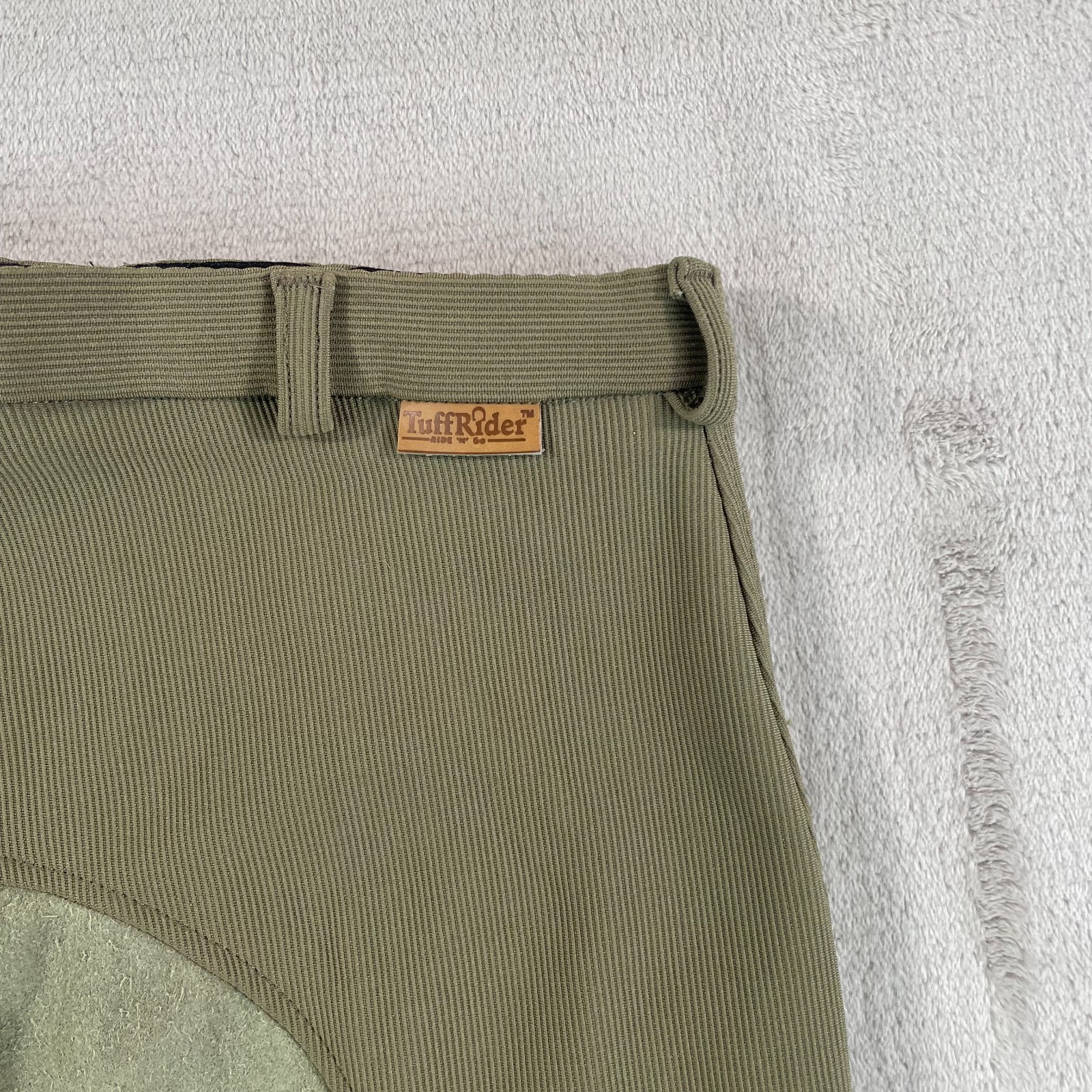 TUFF RIDER  Equestrian Breeches Pants Women 28 Green Horse Riding Full Seat