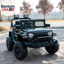 12V 7AH Kids Ride-On Truck Jeep, Electric Car with Parent Remote Control, Spring