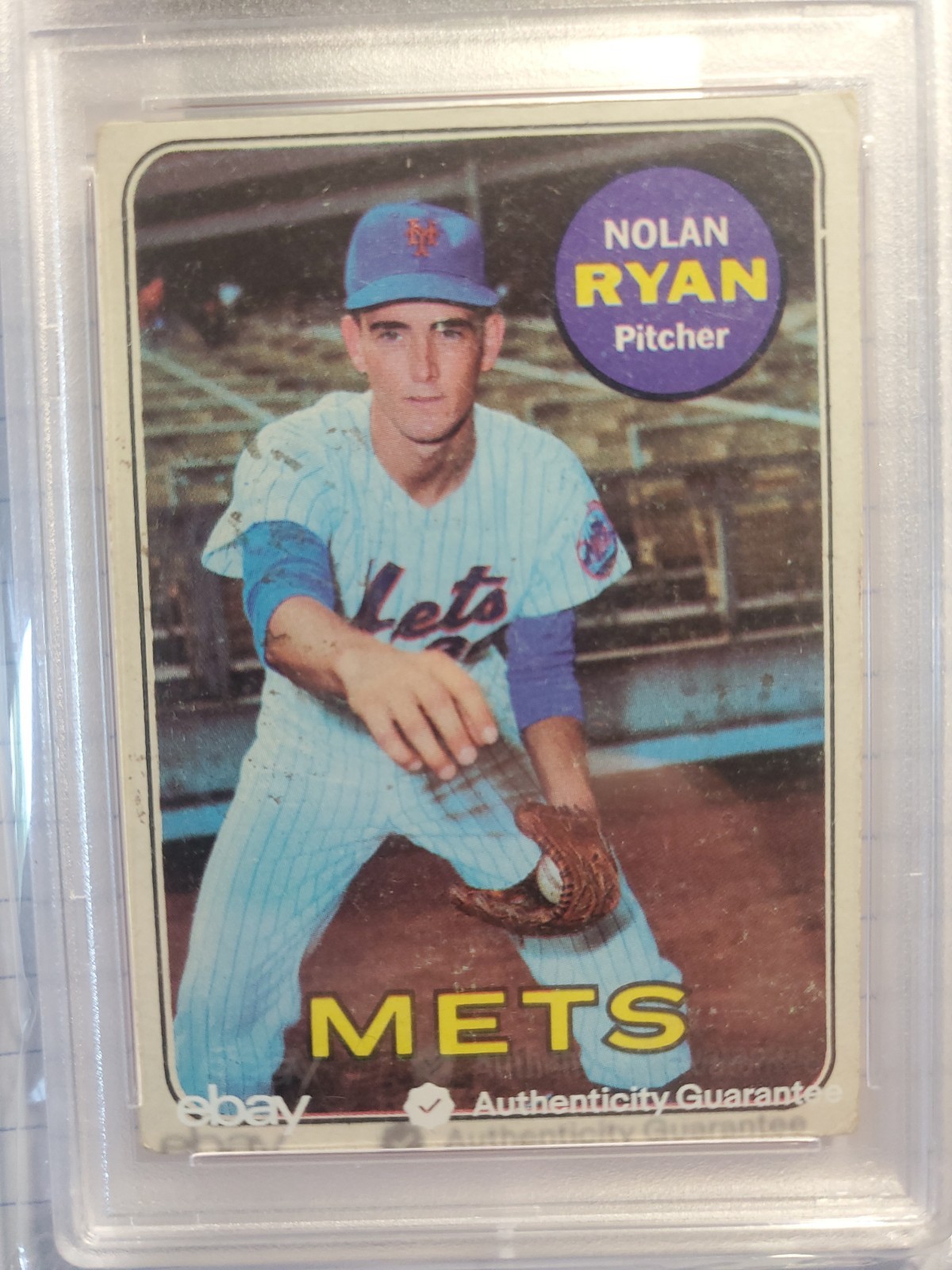 1969 TOPPS #533 NOLAN RYAN PSA 3 view 2