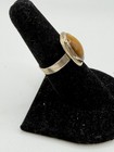 JMS Sterling Silver Tiger Eye Ring Size 7 Artisan Statement 4.18g Signed — photo 2