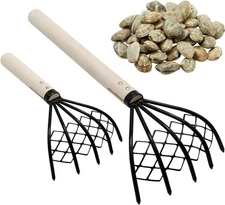 Vkinman 2 Pcs Claw Rake Clam Scraper Tool for Beach Clamming Claws Hand Rake ...