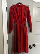 Vintage Lanvin Shirtdress Red Black Pattern. 60s/70s