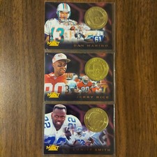 3 Emmitt Smith 15 Jerry Rice 16 Dan Marino 4 1996 Pinnacle BRONZE MEDALLION Coin