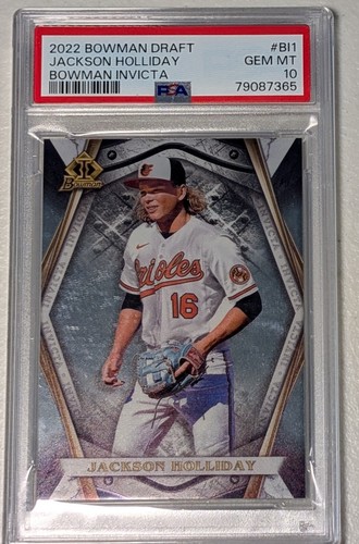 2022 Bowman Draft #BI1 Jackson Holliday Bowman Invicta PSA 10 GEM MT