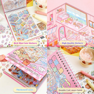 Scene Sticker Book for Kid 20 Set 3D Sticker Fun Cute Activity Stress Relief