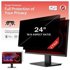 2 Pack 24 Inch Computer Privacy Screen for 16:9 Ratio Monitors, Anti-Glare, B...