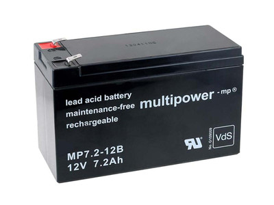 Powery Ersatzakku für USV APC Back-UPS CS 500 12V 7,2Ah/86Wh Lead-Acid Schwarz