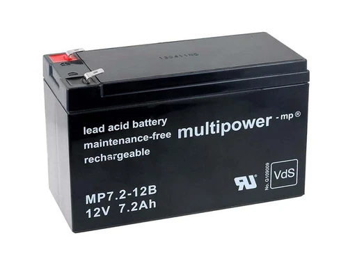 Powery Ersatzakku für USV APC Back-UPS CS 500 12V 7,2Ah/86Wh Lead-Acid Schwarz