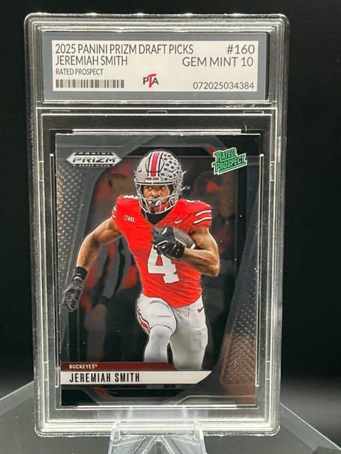 2025 Panini Prizm DP Jeremiah Smith Rated Prospect Buckeyes ~GEM MINT PTA 10🔥