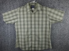 Wrangler Men's Pearl Snap Shirt Short Sleeve Wrancher Cotton Multicolor Size XL