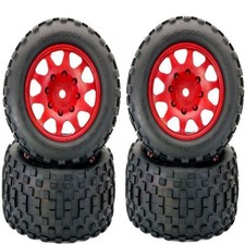 Powerhobby Scorpion Xl Belted Tires Viper Wheels 4 Arrma Kraton Outcast 8s Red