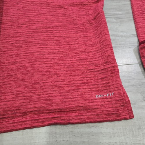 Nike Dri-FIT 1/4 Zip Soul Cycle Pullover Shirt Womens Large Long Sleeve Red - Picture 11 of 11