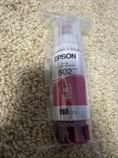 GENUINE Epson EcoTank 502 Magenta Ink Bottle 70ml Sealed Bag Exp 08/30