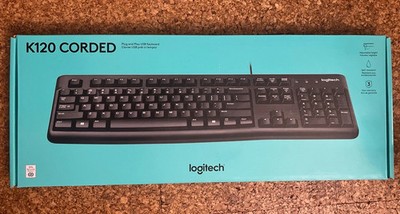 Logitech - K120 Full-size Wired Membrane Keyboard for Windows PC