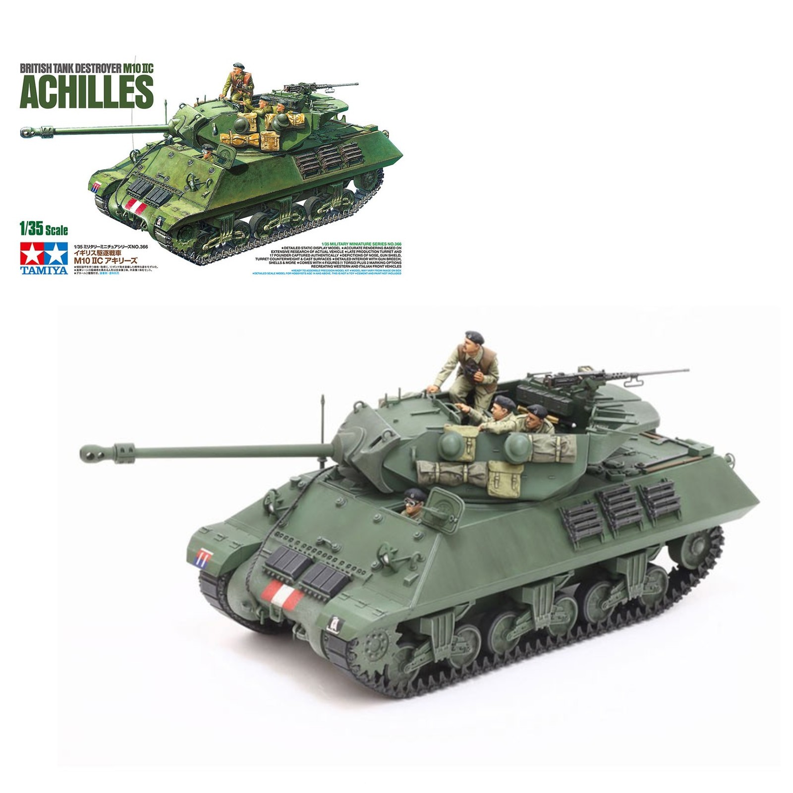 TAMIYA British M10 IIC Achilles Tank 35366 1:35 Model Kit.. - Image 13