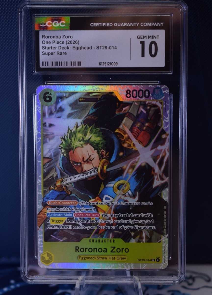 Roronoa Zoro ST29-014 CGC 10 Super Rare One Piece Egghead Starter