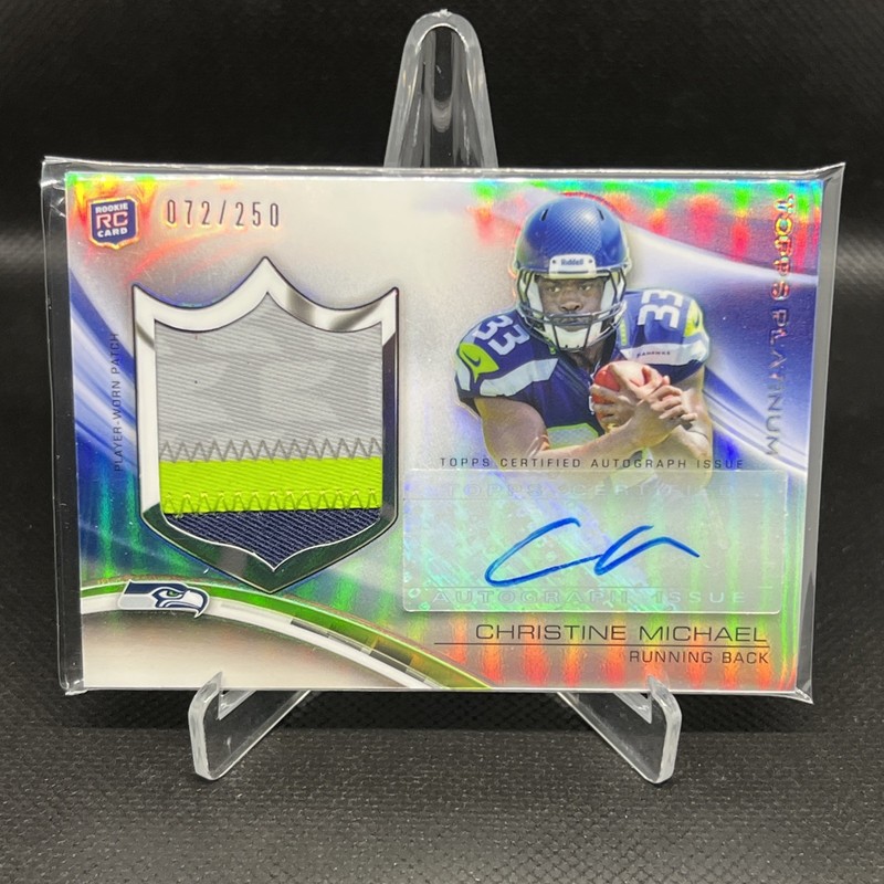 2013 Topps Platinum Rookie Refractor #72 /250 Christine Michael Patch Auto RC
