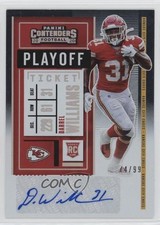 2020 Panini Contenders Rookie Playoff Ticket 74/99 Darrel Williams Auto 05l9