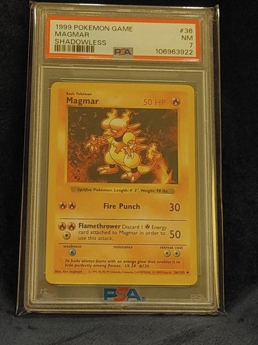 Magmar (Shadowless) graded PSA 7 for sale on eBay