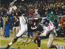 CHARLES TILLMAN CHICAGO BEARS  BECKETT AUTHENTICATED ACTION SIGNED 8x10